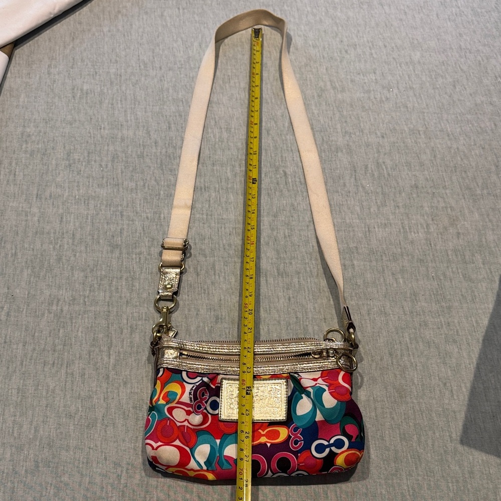 Coach Multicolor Crossbody Bag with Silver Details - Picture 11 of 14